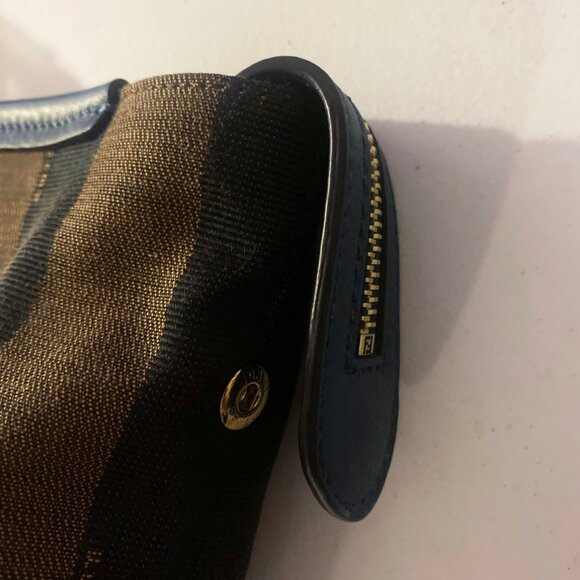 Fendi Pequin Tobacco Stripe Roll Tote - Picture 7 of 11